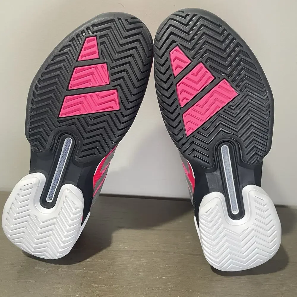 Adidas Mens Size 9.5 Tennis Shoes NEW Adizero Ubersonic 5 JQ2901 Pink Black